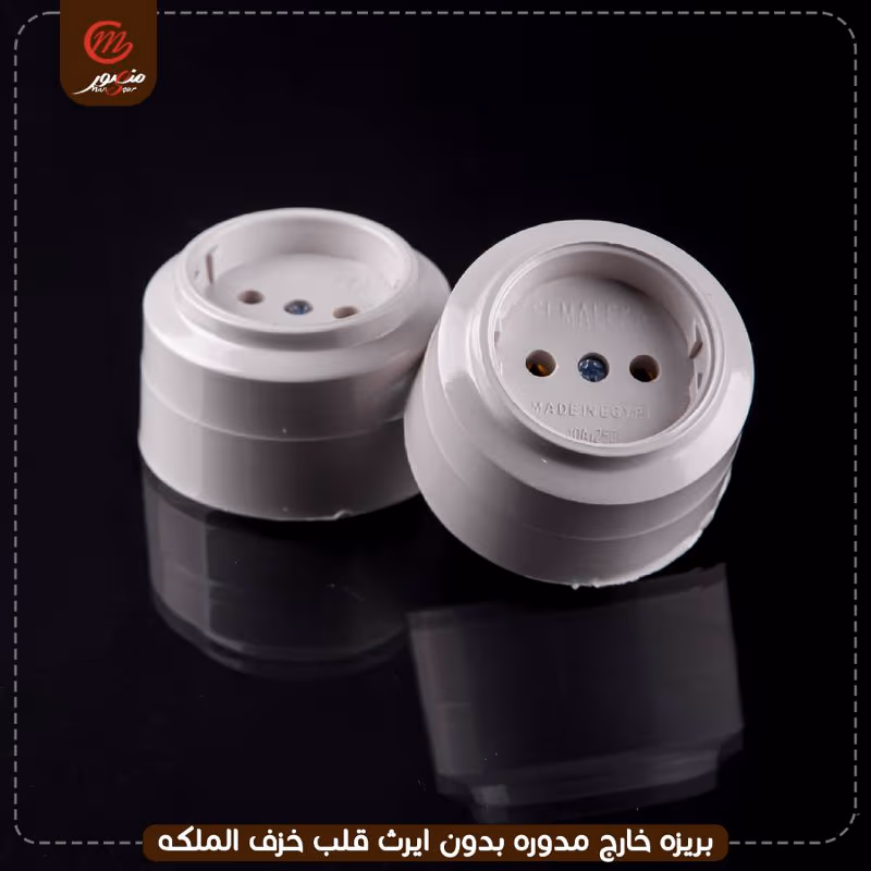 صورة المنتج بريزه خارج مدوره بدون ايرث قلب خزف الملكه