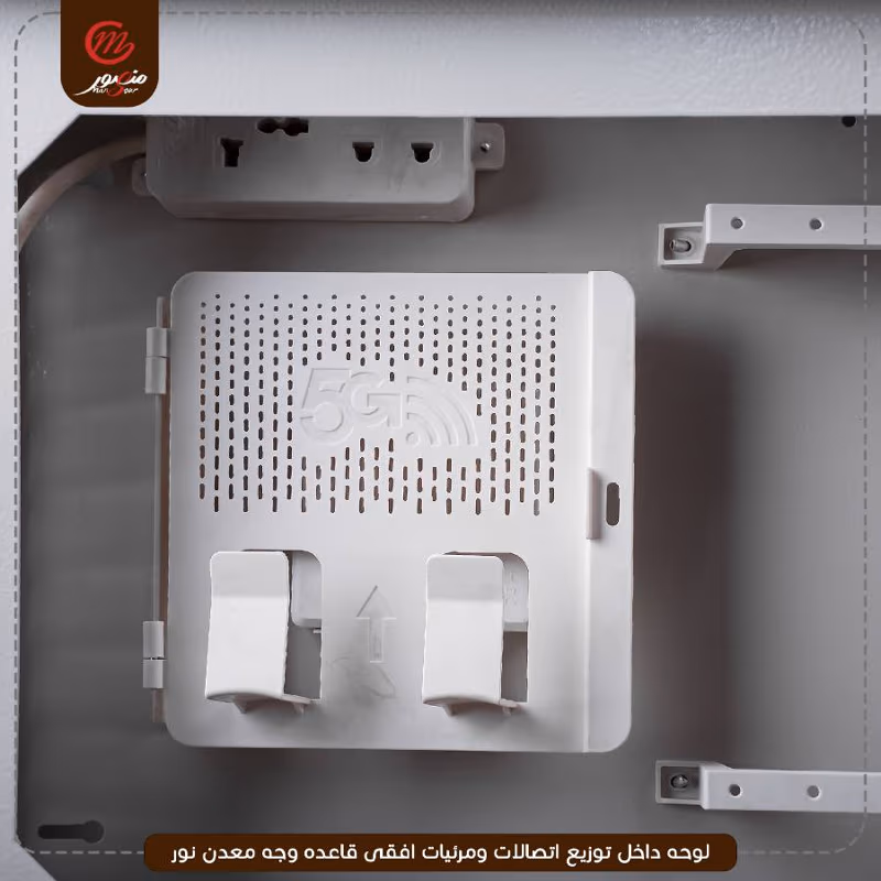 صورة المنتج لوحه داخل توزيع اتصالات ومرئيات افقى قاعده وجه معدن نور