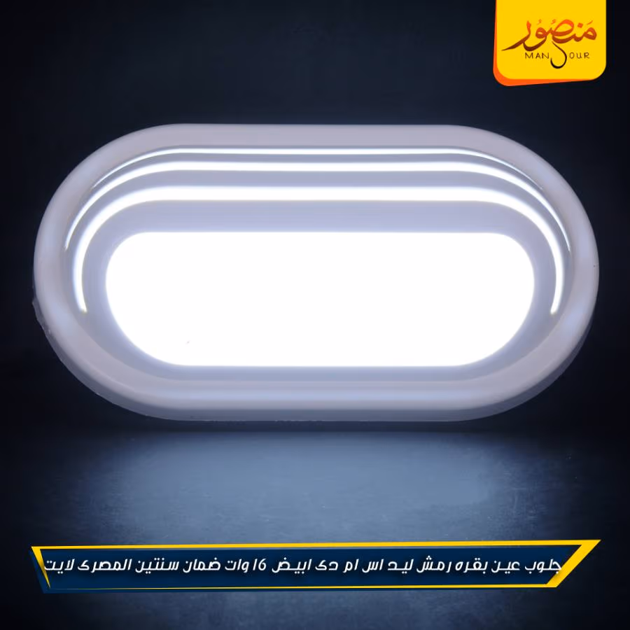جلوب عين بقره رمش ليد اس ام دى ابيض 16 وات ضمان سنتين المصرى لايت عبوه 20 – الصورة 2