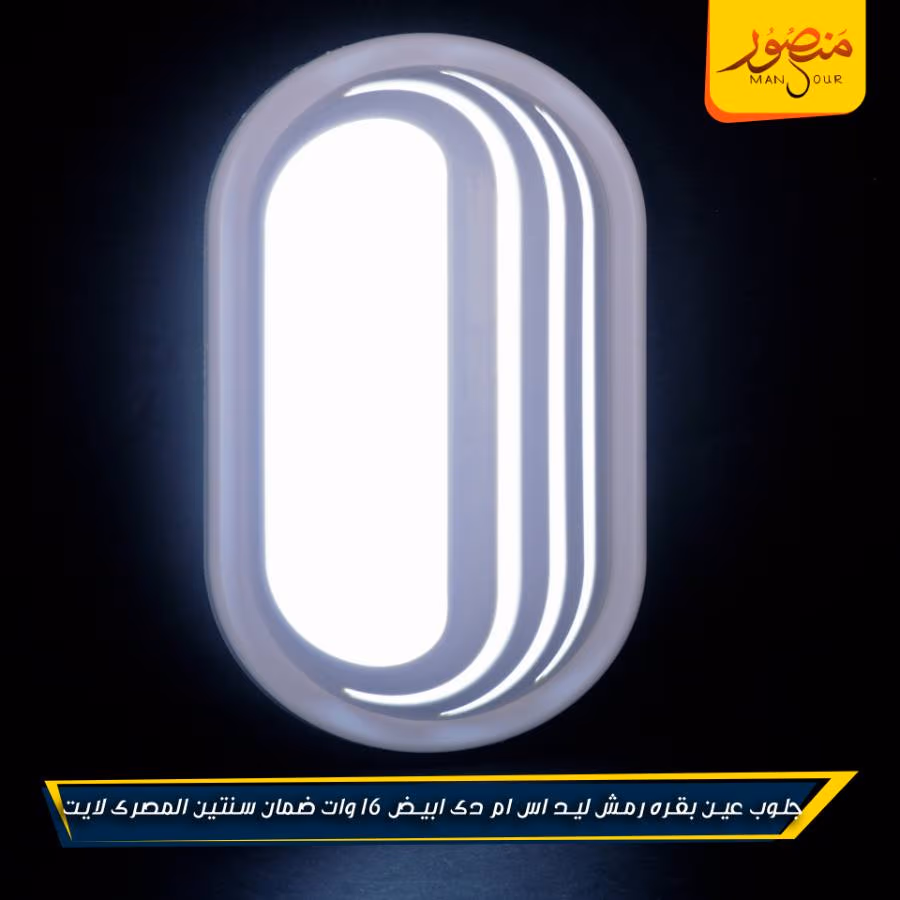 جلوب عين بقره رمش ليد اس ام دى ابيض 16 وات ضمان سنتين المصرى لايت عبوه 20 – الصورة 7