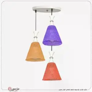 دلايه ثلاثيه بلاستيك شكل قرطاس الوان مصرى عبوه 5