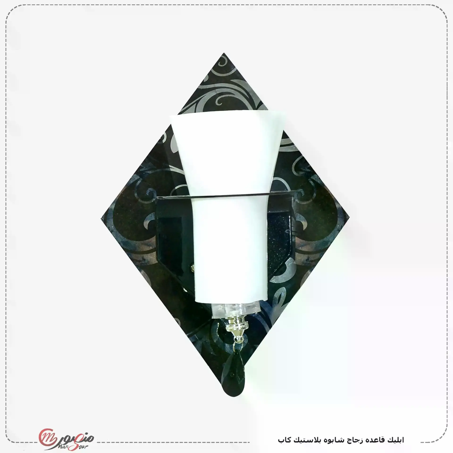 ابليك قاعده زجاج شابوه بلاستيك كاب ديكورا لايت عبوه 12 ( 6 × 2 ) 0 – الصورة 2