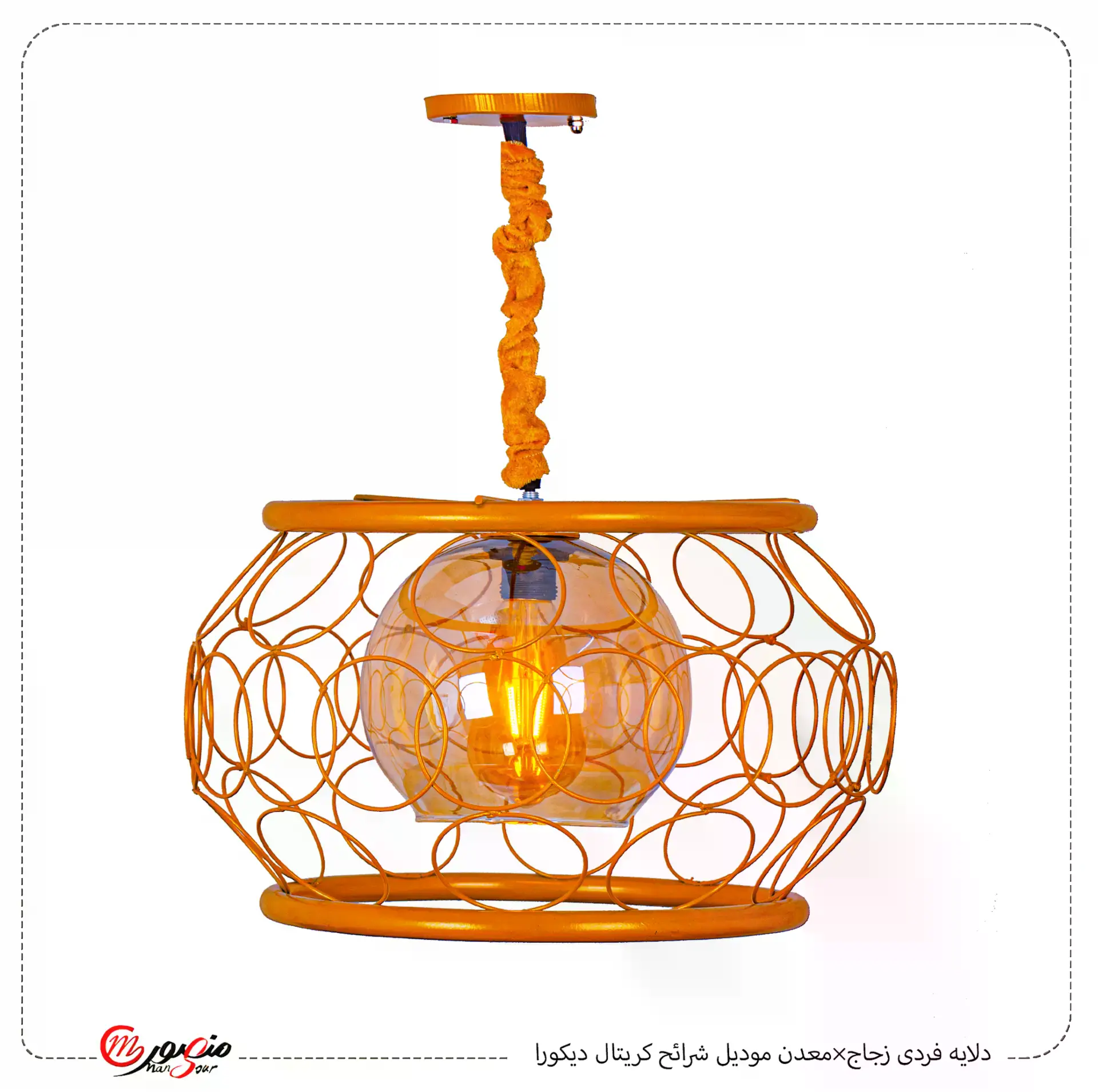 دلايه فردى زجاج×معدن موديل شرائح كريتال – الصورة 5